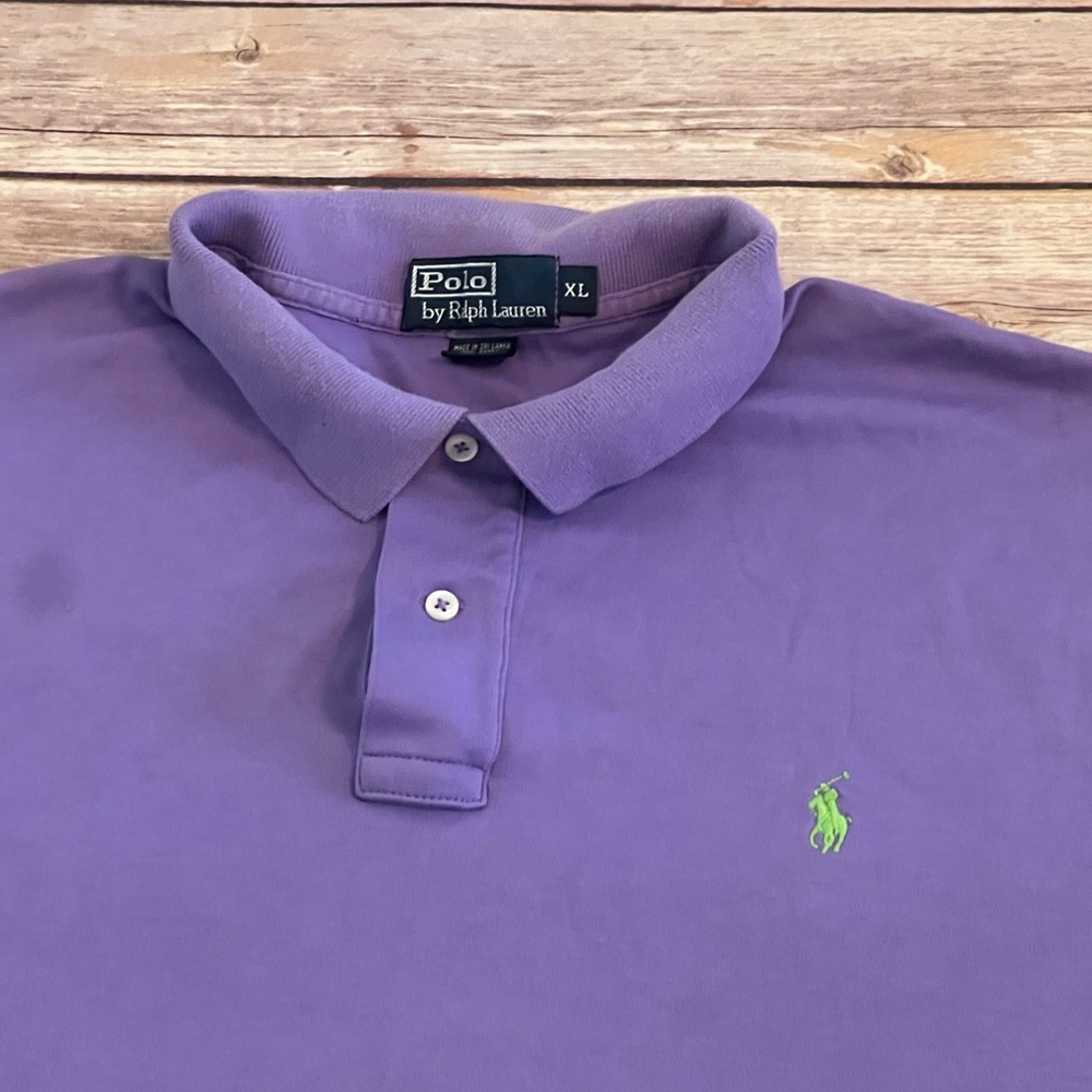 Men’s Short Sleeve Ralph Lauren Polo Purple XL - Picture 3 of 4
